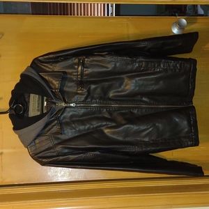 Faux leather coat
